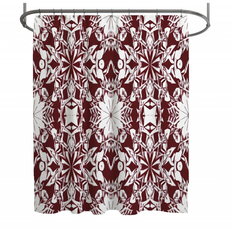 Kaleidoscope Artwork Bathroom Abstract Shower Curtain, 93"H x 70"W
