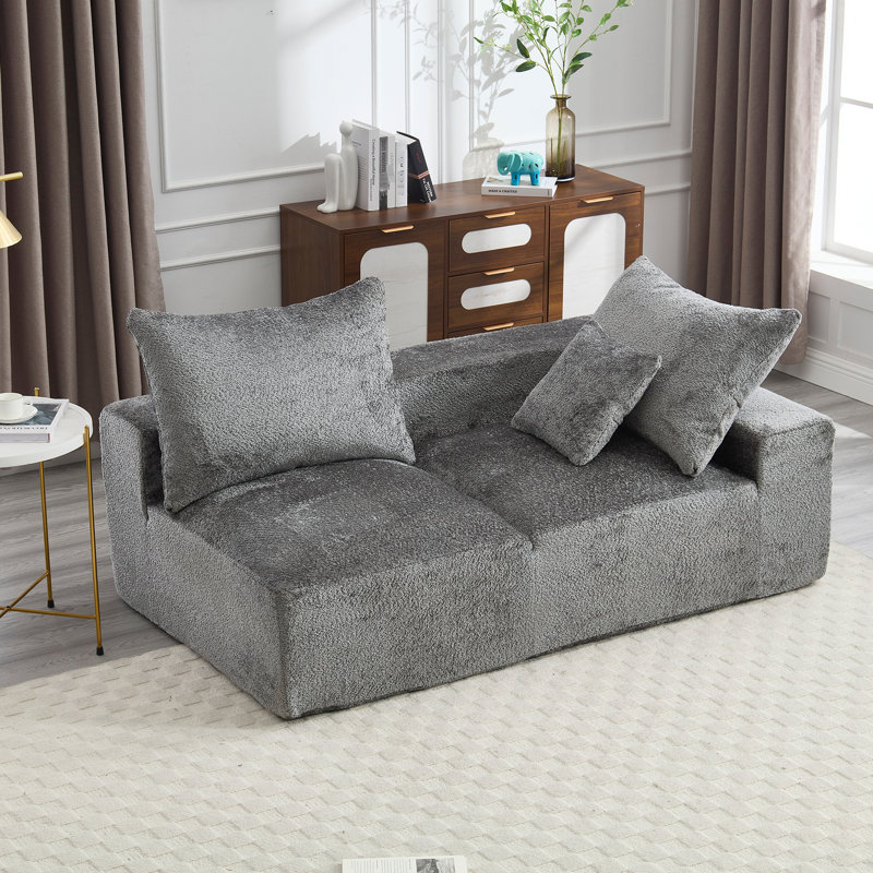 Tissu chenille deux avec un design spécial pour le confort et la détente, Gris