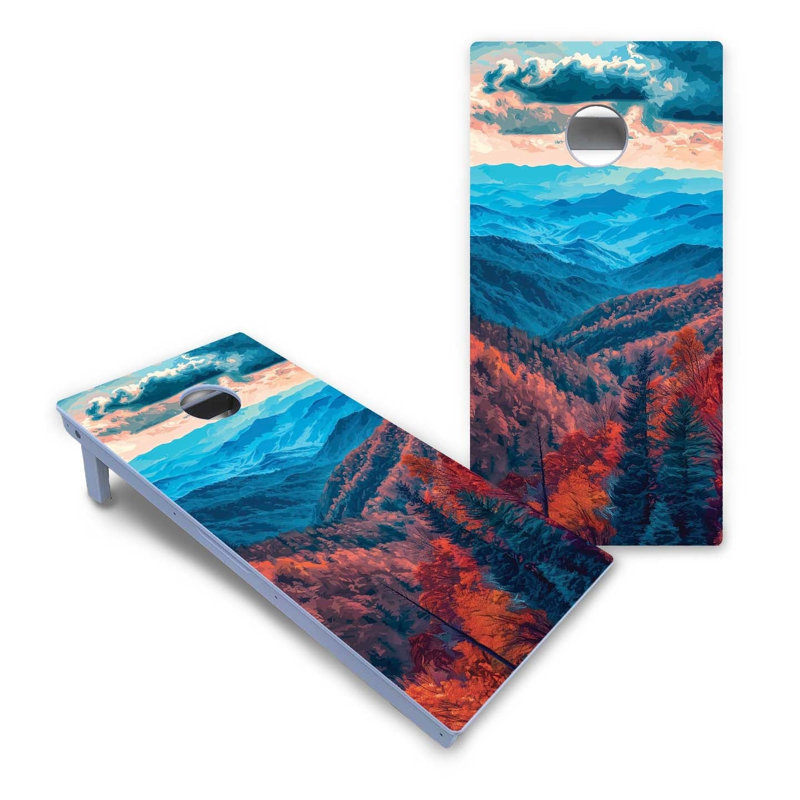 Ensemble de cornhole tout-temps Great Smokey Mountains, Ajouter un étui et des lumières