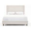Tête de lit pour lit très haut de 54 po avec revêtement texturé confortable - Fabrication en métal pour la chambre à coucher, sommier requis, vitrines faciles à assembler