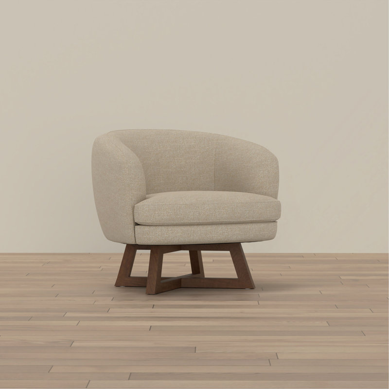 Fauteuil d'appoint pivotant beige sable