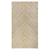 Wool Striped Area Rug in Beige