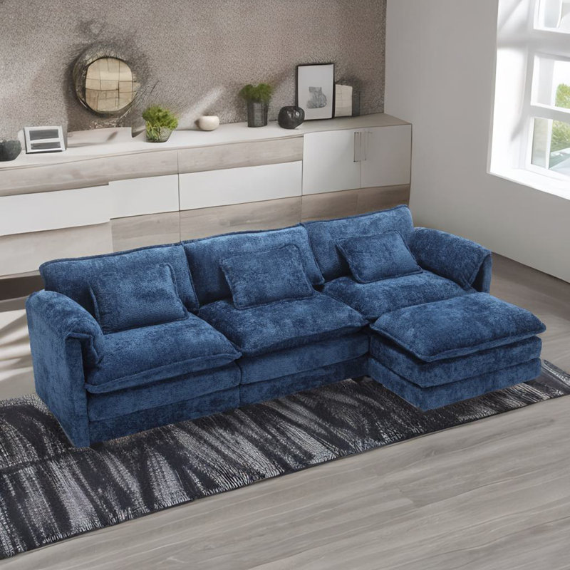 L-shape Sectional Sofa, Navy