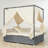 57.62" Wicker Outdoor Patio Daybed-732955762