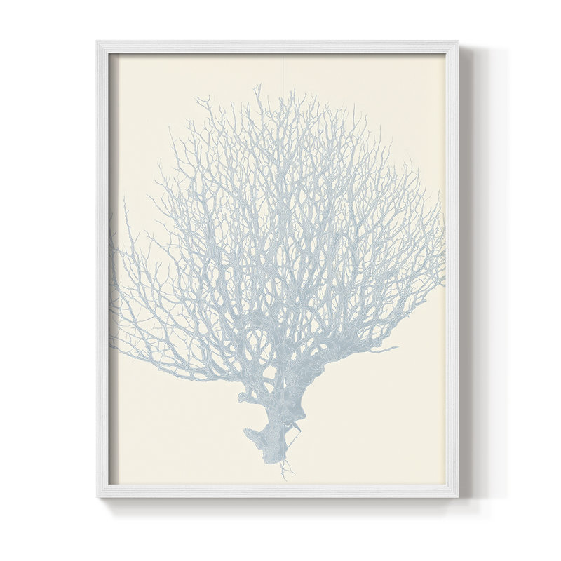 NAUTICAL Series XVI Framed Print - Solid Wood, 21" H x 17" W, White