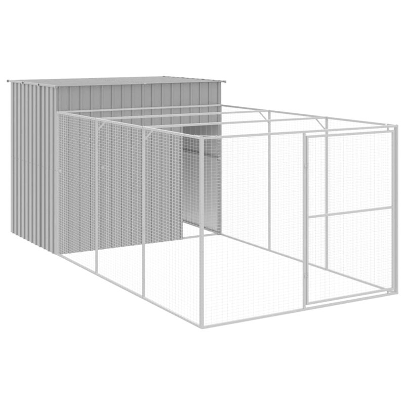 Bocker Dog House, Light Gray, 181 cm H x 214 cm W x 457 cm D