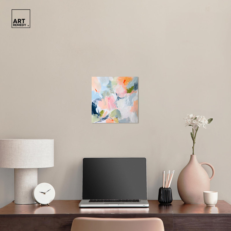 «Enigma in Paint I», art moderne et coloré par Art Remedy, Toile tendue, H 12 po x l 12 po x P 1,5 po