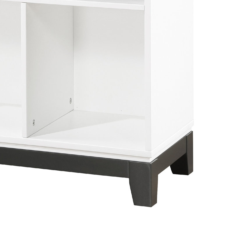Bookcase, White, (6 Shelves) 34"H x 40"W x 15"D,