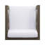 Fauteuil club de patio simple en bois d'acacia l 30,25 po x P 30,25 po x H 26,5 po Brava