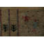 Tapis oriental neutre de style Gabbeh 4 x 6 avec cadre décoratif complexe