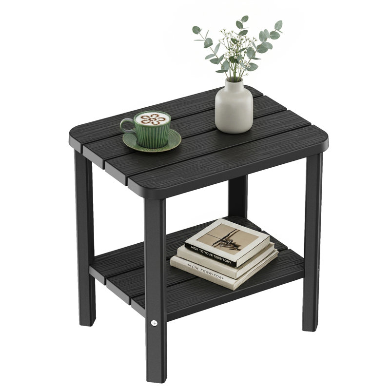 17"h Side Table With Shelves