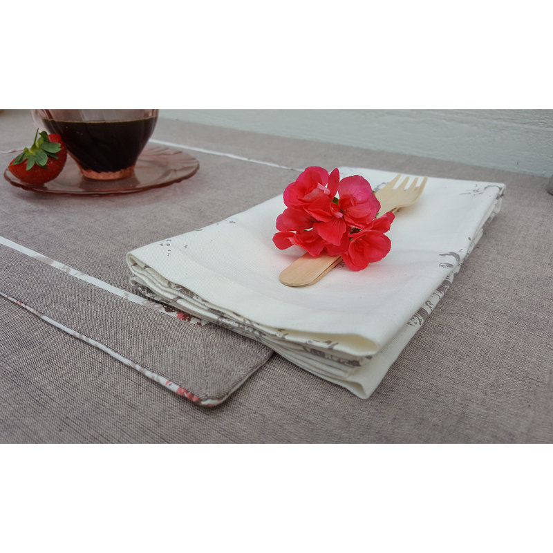 Bonnefoy Cotton Floral Square, Pink