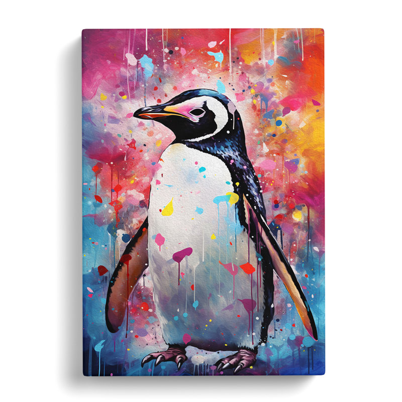 Penguin Abstract - No Frame Print, 50cm H x 35cm W x 3cm D