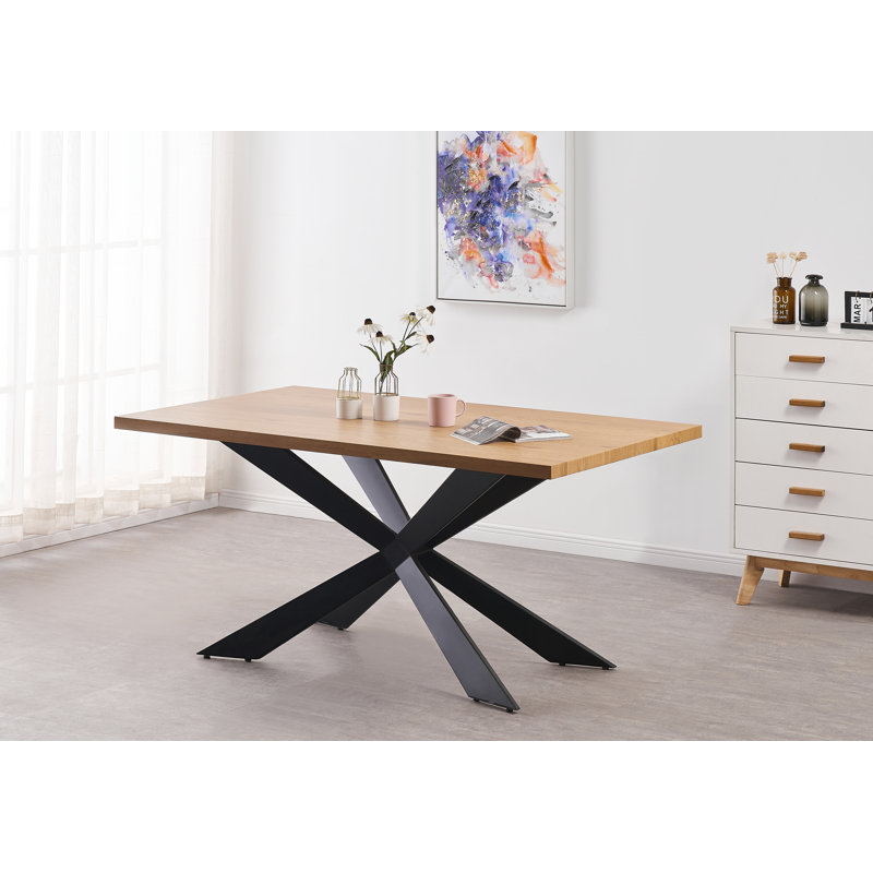Anisur Dining Table, Brown, Black