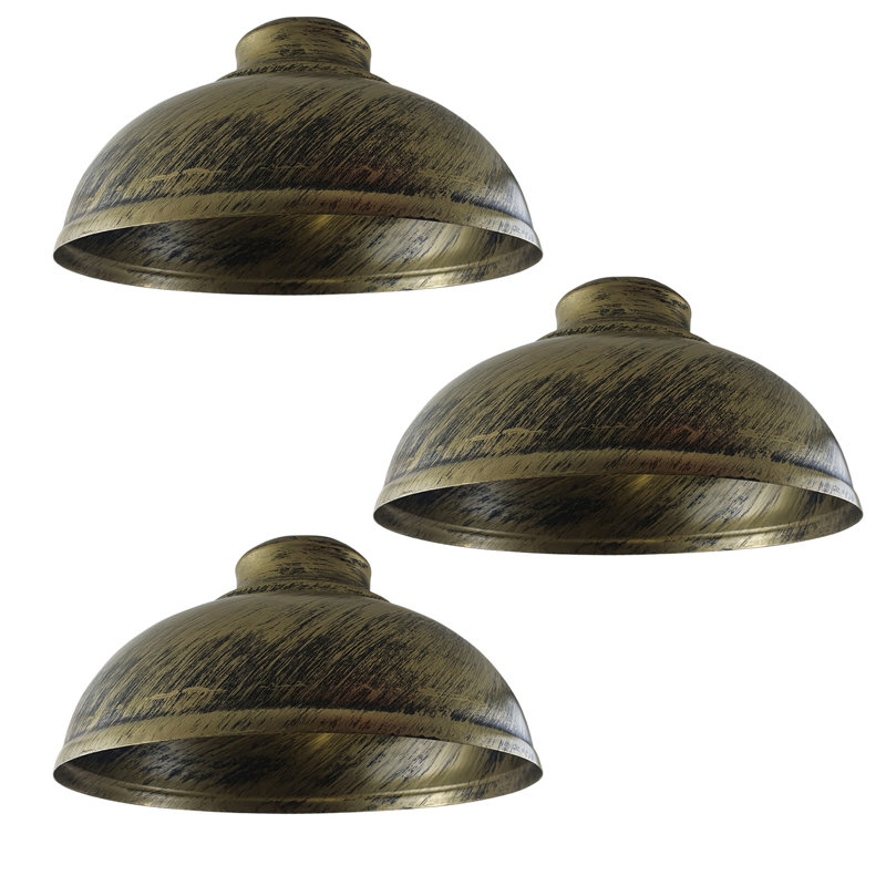 Trabelsi 17cm H Metal Dome Lamp Shade, Brushed Brass