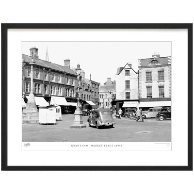 Grantham, Market Place C1955 1 Piece Single Picture Frame Wall Art
