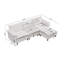 Canapé modulaire convertible en forme de L, canapé modulaire en velours côtelé avec méridienne réversible