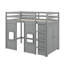 Lit mezzanine en bois avec garde-robe de rangement-1955955117