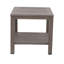 Table de bout en aluminium avec tablette