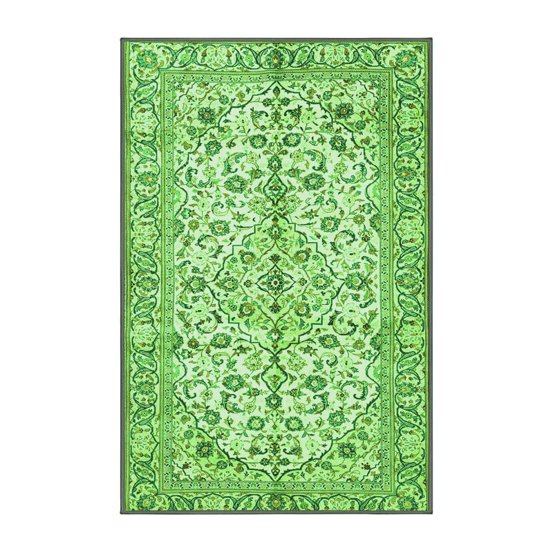 Mesiah Washable Oriental Indoor Rug, Rectangle 2' x 4'