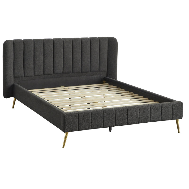 Zoua Upholstered Platform Bed, Gray