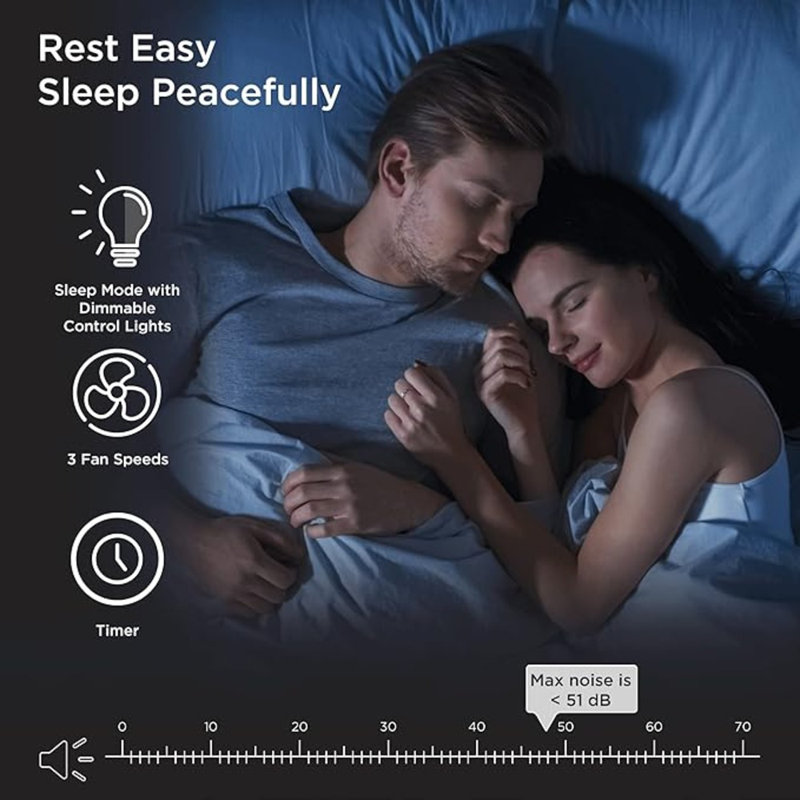Medify Silver Compact HEPA Air Purifier with Timer