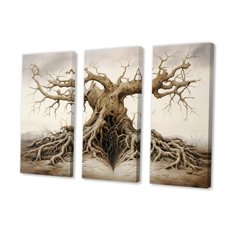 Ensemble d'art mural sur toile, "Twist Roots", H 40 po x l 60 po x P 1 po