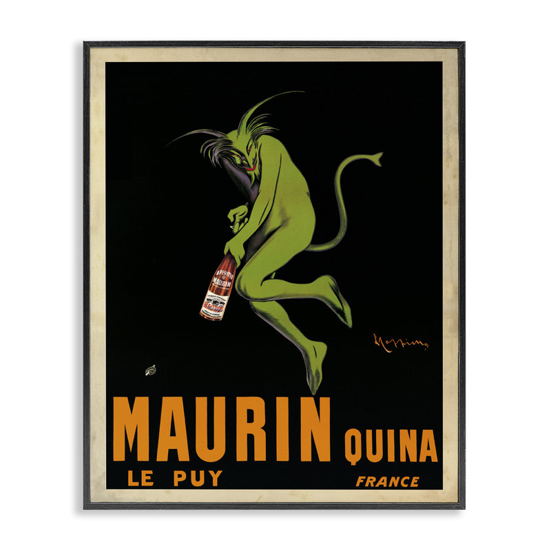 Publicité rétro avec art giclée de monstre, design par Marcello Nizzoli, H 30 po x l 24 po, Giclée encadrée noir minuit