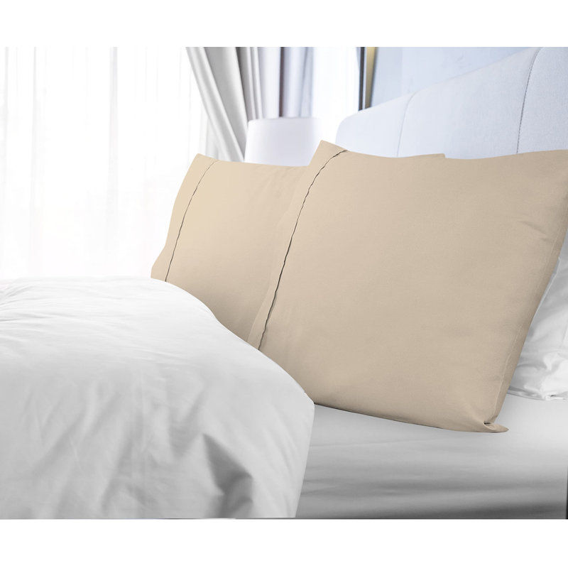 Royale Linens | Housse de coussin | Taies d'oreiller | Microfibre brossée infroissable et résistante à la décoloration | Doux et confortable | Taille de la taie d'oreiller