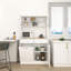 Armoire de rangement blanche pour poubelle de cuisine de 67,7 po de hauteur avec 3 tablettes réglables, 2 tiroirs et une poubelle inclinable de style moderne pour la garde-robe de patio. 1 - Blanc. Cuisine design, salle à manger, salon.