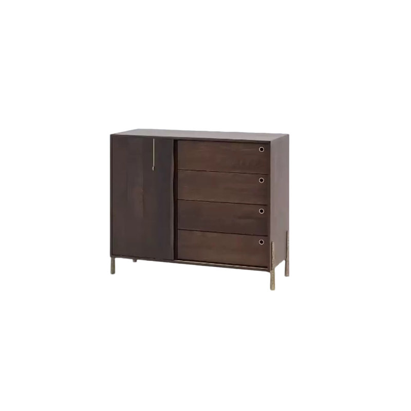 Buffet en bois massif Nordic Expression, Marron foncé