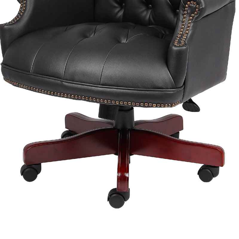 Fauteuil de direction surdimensionné en vinyle Sail, Noir