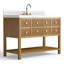 Ensemble de meuble-lavabo simple 48 po avec comptoir en pierre massif 48 po-1139444754