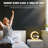 LED Table Lamp with Wireless Charger, Mini G Atmosphere Lamp with Bluetooth Speaker, Night Light Lamp Sunrise Alarm Clock, Smart Light Sound Machine for Bedroom