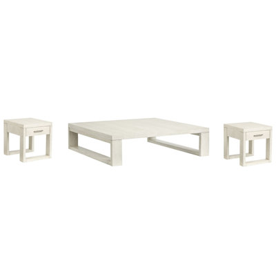 Otwin Square Cocktail Table With 2 End Table