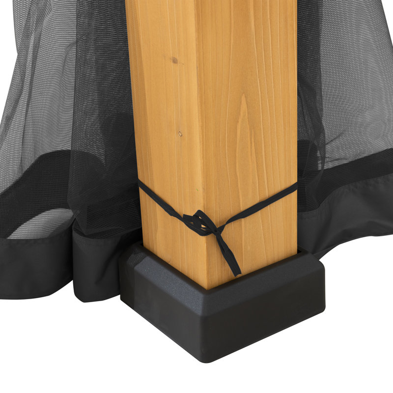 Sunjoy Black Weather-Resistant Mosquito Netting for 12' x 20' Gazebos