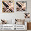 «Metallic Stripes And Circles II - Abstract Marble», reproduction d'art sur toile-606373486-606373487