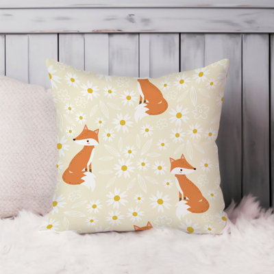 Animals Fox Pattern XVII Foxes Pillow Cover