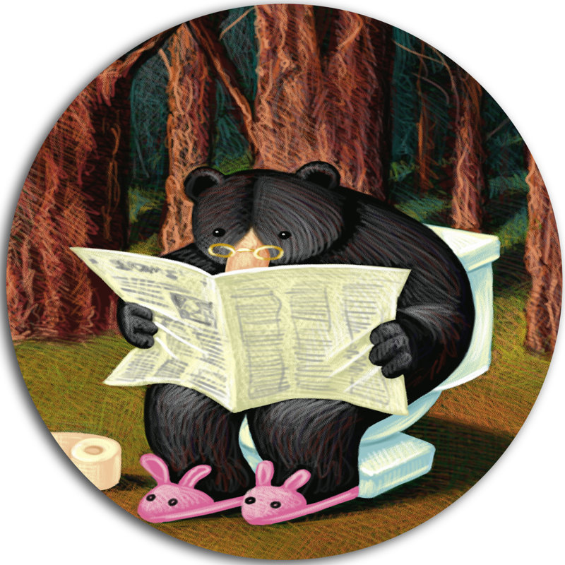 «Bear in the Woods», impression sur métal, H 38 po x l 38 po x P 1 po