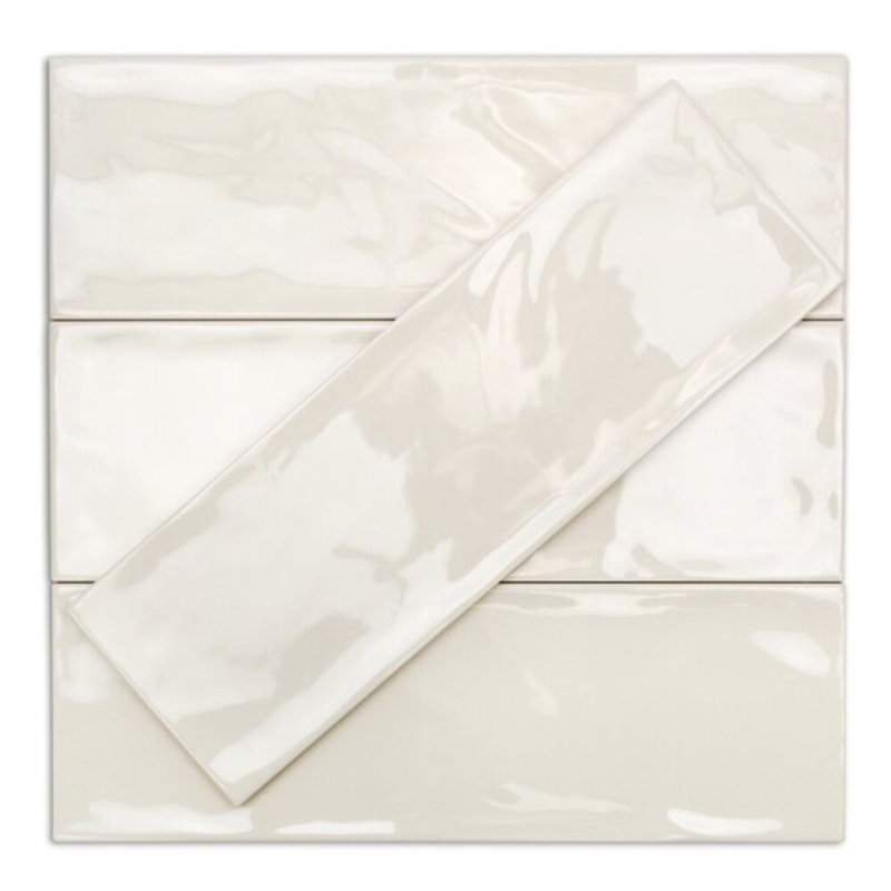 Santa Monica 4x12 Polished Ceramic Subway Tile, Ivory