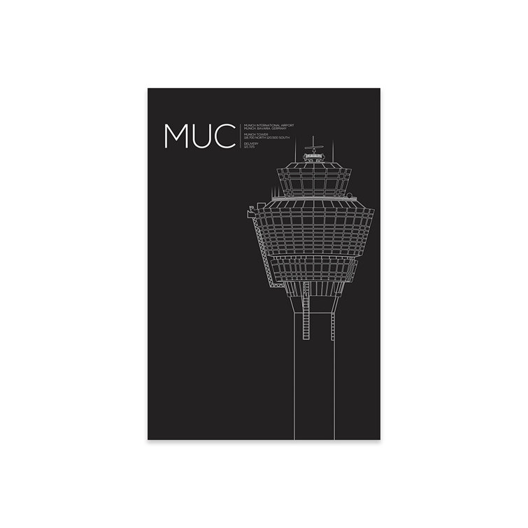 Ebern Designs MUC Tower, Munich International Airport On Plastic ...