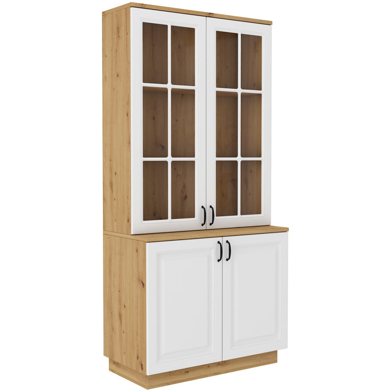 Bromsgrove Display Cabinet, White/Brown