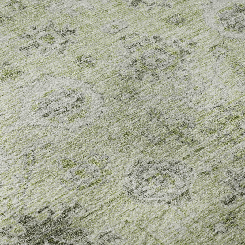Premium Machine Washable Konopka AMF1110 Damask Rug, Rectangle 9' x 12'