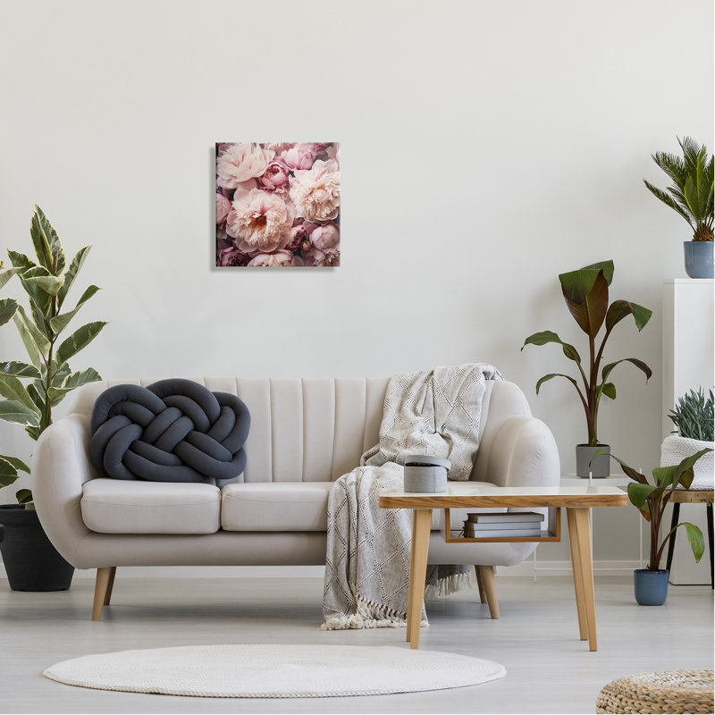 "Winston Porter", art floral mixte sur toile par Riley B, H 17 po x l 17 po x P 1,5 po