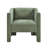 Dewy Barrel Accent Armchair, Green Chenille Upholstery