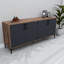 Console moderne, anthracite, 70,9 po x 31,5 po x 17,7 po | Panneau de particules 100% mélaminé, pieds en plastique, hauteur des pieds 16,0 pouces | Fixation murale avec de nombreuses tablettes pour un rangement et une présentation élégants-801307207