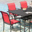 Ensemble de salle à manger rectangulaire avec chaise empilable PVC-coated polyester-851674659