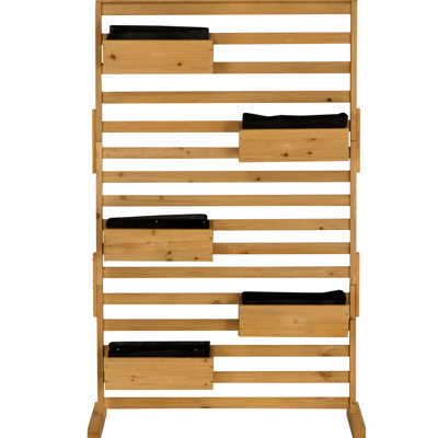 5-Tiered Wooden Trellis Stand - Hanging Planter Boxes For Garden, Patio, Balcony, Porch Make Your Garden Out Freestanding Plant 5 Outdoor Spaces Like Decorative