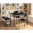 Tamajah 4-Piece 4-Person Non-Upholstered Dining Table Set with Bench, 2 Chairs & Storage Shelves-12833883-211045689