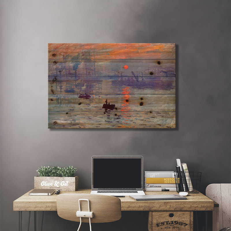 " Sunrise Impression " by Claude Monet, 26" W x 18" H